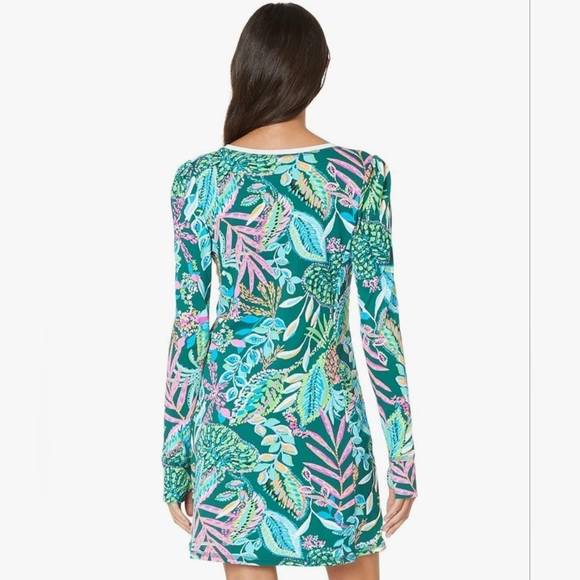 Lilly Pulitzer Jolena Dress UPF 50+ Multi Sunshine Jungle With Shorts Size Large - Picture 2 of 16